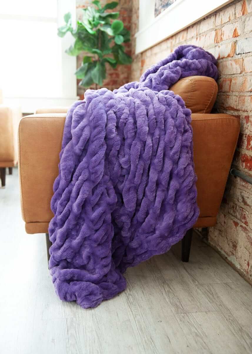 Hugs Meadow Violet Blanket - Image 3