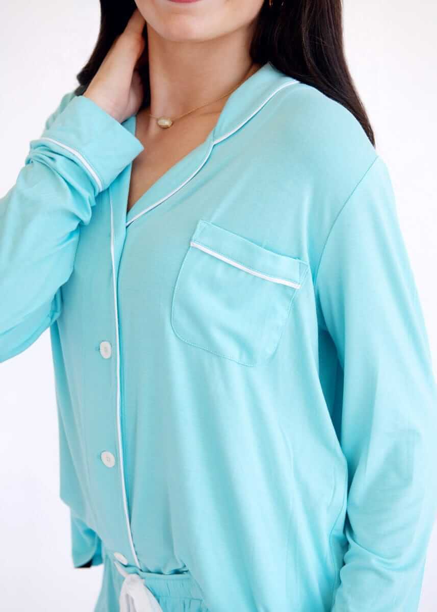 Middle of the Night Button Up - Bright Blue - Image 4