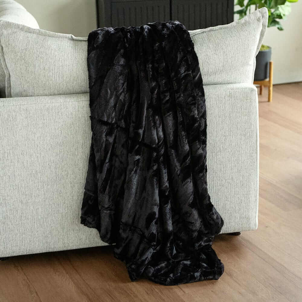 Sorbet Black Blanket - Image 4