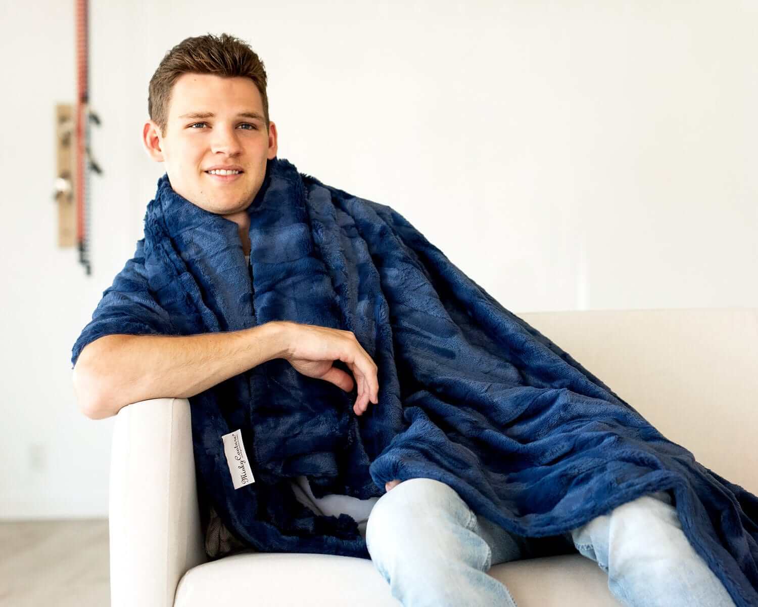 Sorbet Navy Blanket - Image 3